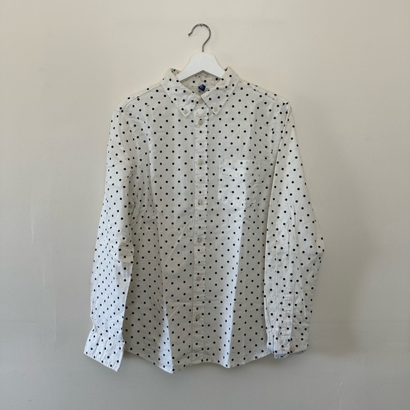 White polkadot H&M button shirt - Picture 1 of 2